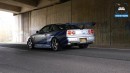 "Brian O'Conner's" 450 HP Nissan R34 Skyline GT-R Visits Europe, Gets Playful