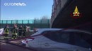 Bridge Collapses Over A14 Highway In Italy