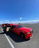 Britney Spears Renting Red Rolls-Royce Phantom