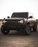 Bronze 2021 Ford Bronco gets 764 Leverage Black Milled wheels in rendering by gearoffroad on Instagram