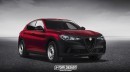Alfa Romeo Stelvio rendered in base spec