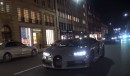 Bugatti Chiron and Pagani Huayra BC chased by cyclist in London