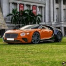 Bugatti Chiron Gets Aston Martin and Bentley Face Swaps, Looks British