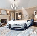 Bugatti Chiron gets rendered as a luxury bed