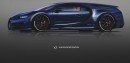 Bugatti Chiron shooting brake render