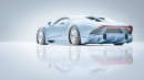 Bugatti Chiron Speedtail rendering by yokatan3d