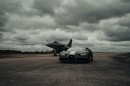 Bugatti Chiron Sport Les Légendes du Ciel and Dassault Rafale Marine fighter jet