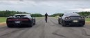 Bugatti Chiron vs. 1,500 HP Nissan GT-R Drag Race