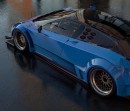 Bugatti EB110 racecar rendering