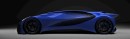 Bugatti EB4 concept rendering by Francesco Ruga on Behance