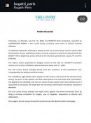 Bugatti Paris press release
