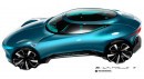 Buick Crossover-Coupe SUV ideation sketch by GM Design