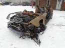 Burned-down Dodge Challenger Hellcat