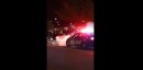 Ford Mustang burnout turns into fail as Police car was just behind it on Shift
