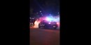 Ford Mustang burnout turns into fail as Police car was just behind it on Shift
