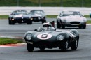 Classic Jaguars racing at Silverstone Circuit