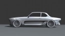 BMW E9 modernized rendering by Roman Arlt