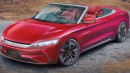 Rendering of the BYD Han convertible that is circulating in Chinese social media