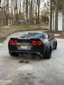 C6 Corvette with LOMA GT2 widebody kit and Thule roof box