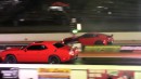 C7 Chevy Corvette Z06 vs Dodge Challenger SRT Hellcat on DRACS