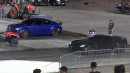 Dodge muscle car vs C7 Corvette Z06 drag racing