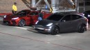 Chevrolet Corvette HTC vs Tesla Model Y on Wheels Plus