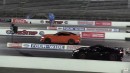 C8 Chevy Corvette vs Ford Mustang GT drag races on Wheels