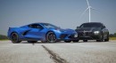 2020 C8 Corvette Drag Races Nissan GT-R and Mercedes-AMG GT 63, America Doesn't Win