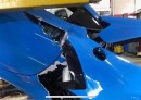 C8 Corvette Falls Off Car Lift