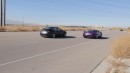 C8 Chevrolet Corvette, Tesla Model 3, Ferrari 458 street race
