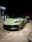 C8 Corvette with Army Green wrap