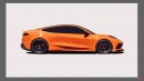 Chevy Corvette Z06 4-Door Sedan Concept rendering by SRK Designs