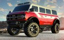 Cab Forward Ford Bronco Adventure Van rendering by samirscustoms