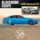 Caddillac CT5-V Blackwing Coupe & GMC Sonoma GT renderings by jlord8