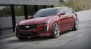 Cadillac CT5 rendered as a station wagon model