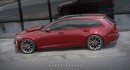 Cadillac CT5 rendered as a station wagon model