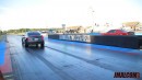 Cadillac CTS-V vs Dodge Challenger grudge drag race by Jmalcom2004