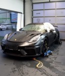 A tuning house is trying to save a flooded Porsche 718 Cayman GT4 RS