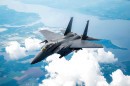 F-15E Strike Eagle flying over the northeastern United States, August 2022