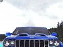 Candy Blue Jeep Grand Cherokee SRT-8 Widebody rendering by abimelecdesign