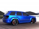 Candy Blue Jeep Grand Cherokee SRT-8 Widebody rendering by abimelecdesign