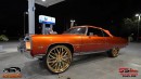Candy Tangerine 1971 Chevy Impala Vert Donk on SSAW