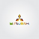 Mitsubishi logo, Bauhaus style