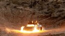 Lamborghini Huracan dies very fiery death so artist Shl0ms can make NFTs of parts of the wreckage