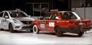 Nissan Versa vs. Tsuru car to car crash test