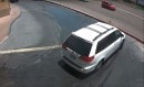 Minivan fail at a Montana car wash