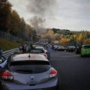 Crashed Westfield (with fire damage) on Nurburgring
