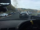 Crashed Westfield (with fire damage) on Nurburgring