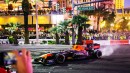 Sergio Perez in an RB7 Doing Donuts at the 2022 Las Vegas GP Launch Party