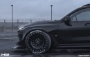 2023 BMW X7 LCI M60i slammed widebody tuning rendering by mikhail_sachko